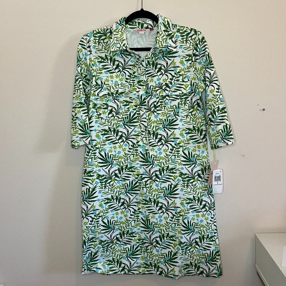 NWT Persifor Winpenny Shirt Dress ¾ Sleeve Size Medium